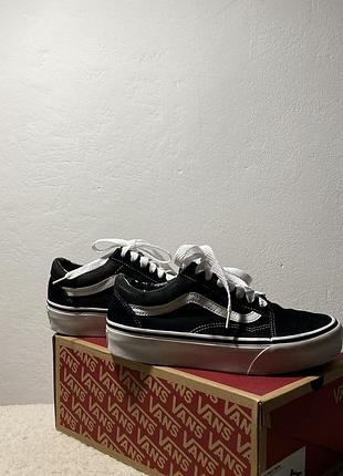 Vans old skool, чорні з білим 5
