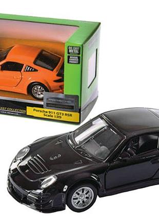 Машина металлическая 4347 1:39 porsche 911 gt3 rsr, 2 цвета, открываются двери, в коробке 14,5x6,5x7см автопром