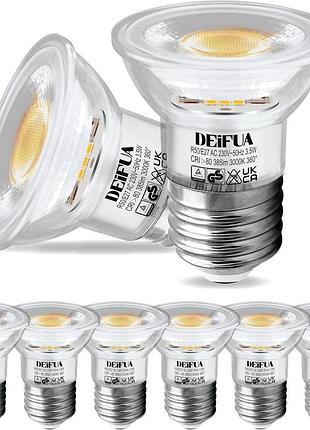 Deifua – светодиодные лампы e27, 3.5 вт = эквивалент 50 вт, 3000k, 385 лм, рефлекторные. комплект – 6 штук