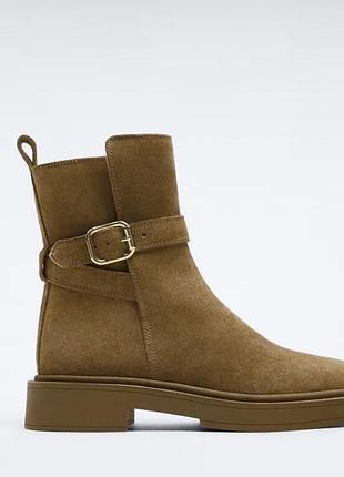 Ботинки, ботинки zara натуральные, замша