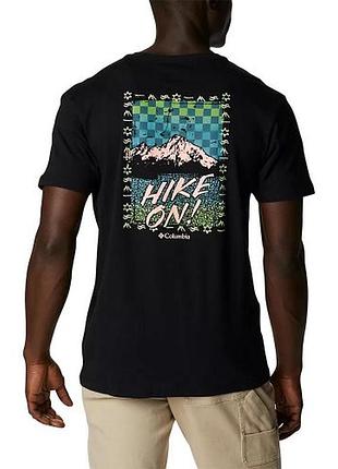 Черная футболка колумбия columbia hike on graphic t-shirt, m, оригинал