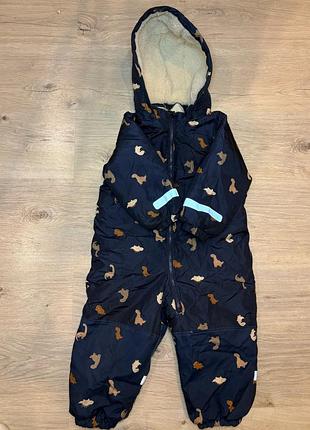 Зимовий комбінезон для хлопчика h&m водонепроникний, синій, 98 см