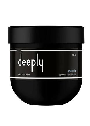 Сахарный скраб для тела deeply amber vibe с маслом ши, макадамией и скваланом для гладкости и мягкости кожи тела