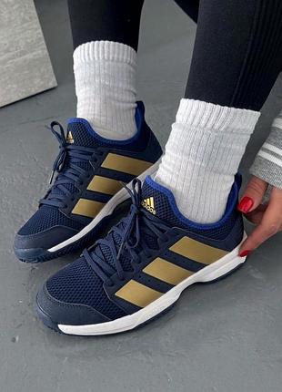 Класні жіночі кросівки adidas stabil темно сині демесезонні кросівки стильні спортивні кросівки брендові adidas
