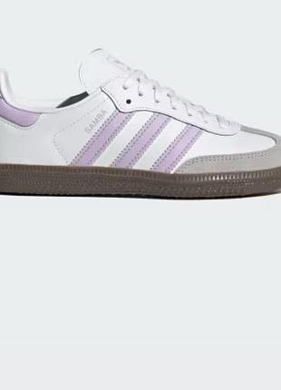 Оригінальні кросівки adidas samba og (white/lilac) • розмір 36.5 (23 см)