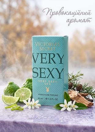 Жіночі духи парфумована вода very sexy sea 40 мл парфуми з феромонами стійкість шлейф осінній аромат деревні цитрусові ноти косметика