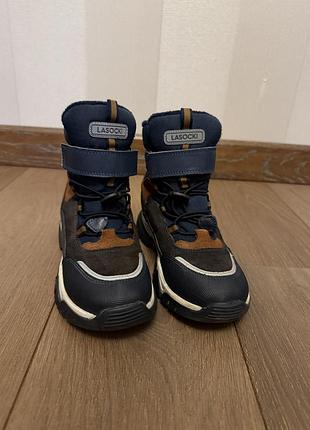 Черевики для хлопчика lasocki сині, коричневі 31 розмір