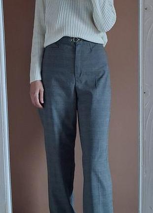 Женские серые брюки в клетку marks &amp; spencer