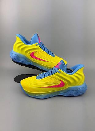 Кросівки nike giannis immortality 4 "opti yellow / pink foam / university blue"