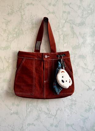 Оригінальна джинсова сумочка шопер на плече zara