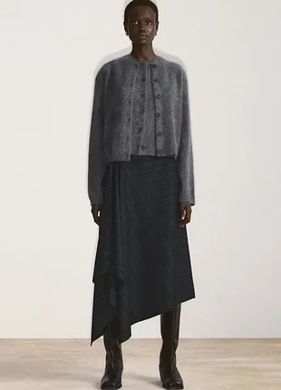 Спідниця жіноча cos asymmetric pinstriped wool skirt / 36