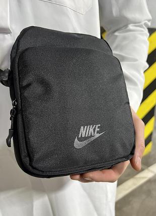 Барсетка чорна nike, сумка спорт через плече найк