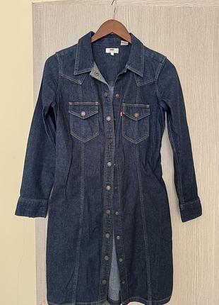 Жіноча джинсова сукня levi’s синя розмір s