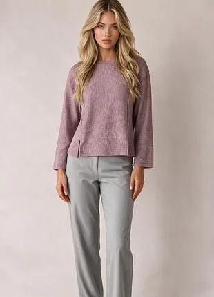 Джемпер женский бордовый меланж 🍇 мягкий фактурный трикотаж 💫 papaya matalan 🎀 кофта оверсайз свитер пуловер