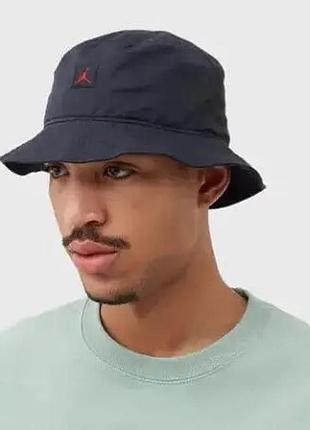 Панама jordan jumpman bucket hat dc3687-011, чорна чоловіча унісекс, розмір s/m, ідеальний стан, спортивний streetwear стиль, літній головний убір