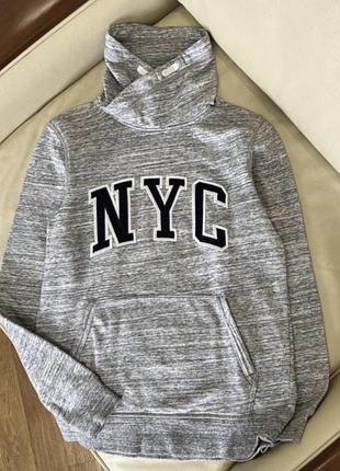 Класна толстовка, світшот nyc на хлопчика 12-14 років ріст 158-/164 стан новий без бірки від h&m дов 62, шир 43.5, рукав 62