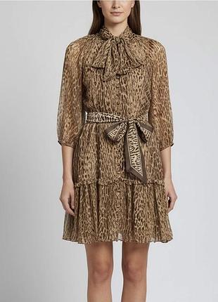 Шелковое платье zimmermann леопардовое оригинал р. 2 (m/46) espionage silk dress