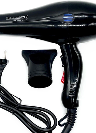 Фен для сушіння та укладання волосся mozer mz-5933 pro чорний