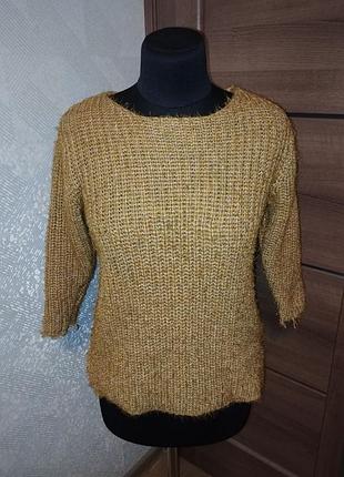 Джемпер m&amp;s indigo collection горчичный, размер eur 38
