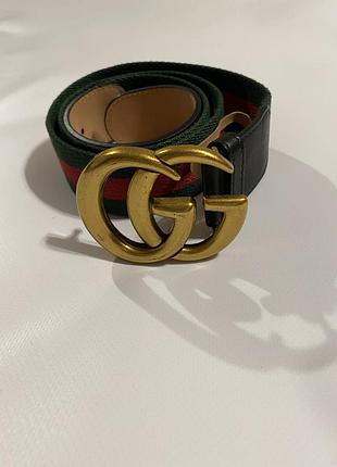 Ремінь gucci web & double g buckle 6