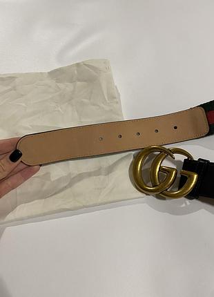 Ремінь gucci web & double g buckle 2