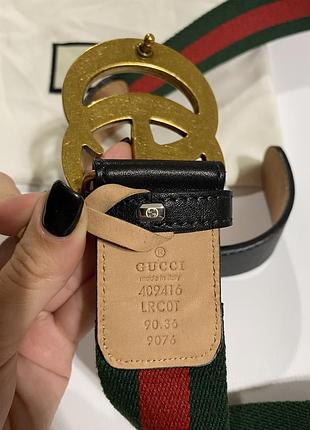 Ремінь gucci web & double g buckle 4