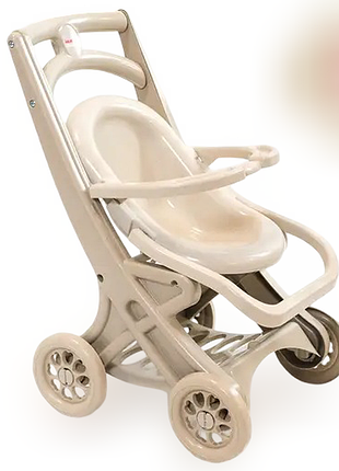 Візочок для ляльок eco сидячий eco beige doloni