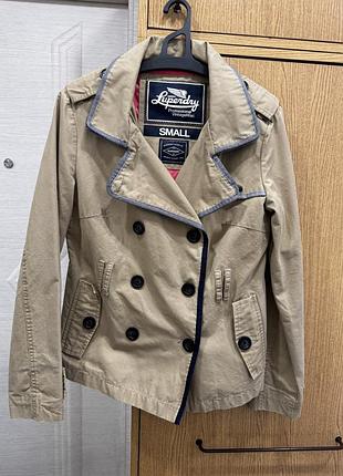 Которкий тренч superdry розмір c