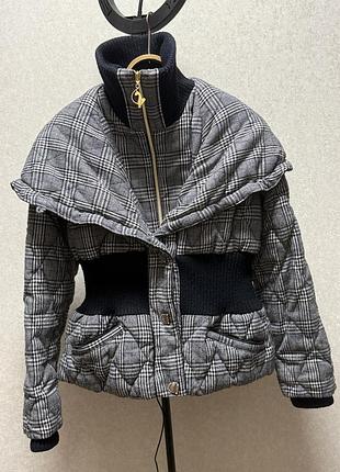 Куртка жіноча baby phat утеплена в клітинку