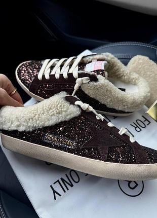 Кеди зимові   жіночі ggdb golden goose голден хутряні superstar