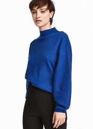 Синий свитер тонкой вязки, h&amp;m, s