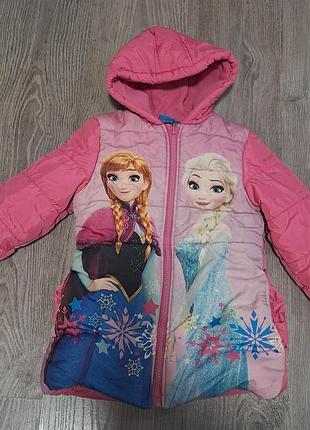Куртка на девочку 104 размер disney ельза анна