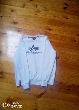 Кофта чоловіча alpha industries біла
