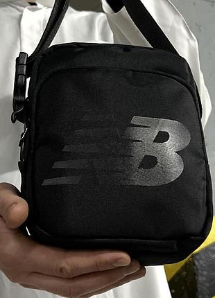 Сумка через плече new balance, барсетка чорна нью беланс, сумка маленька 4