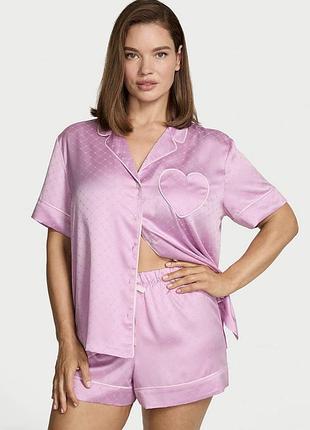 Сатинова піжама з шортами, оригінал вікторія секрет victoria’s secret