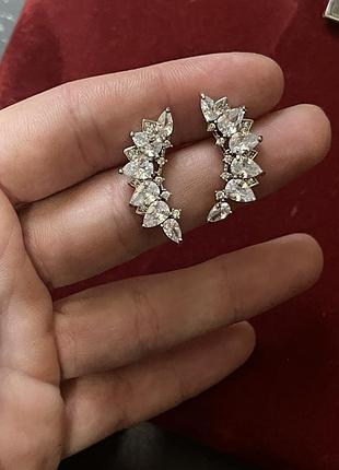 Сережки з кристалами