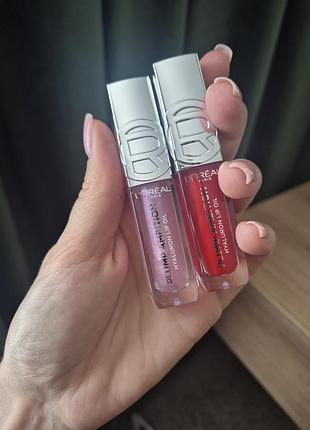 Блиск для губ l'oréal paris hyaluron lip oil, 2 шт.