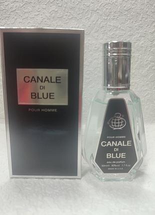 Мужская парфюмированная вода fragrance world canale di blue объемом 50 мл (произведено в оаэ).