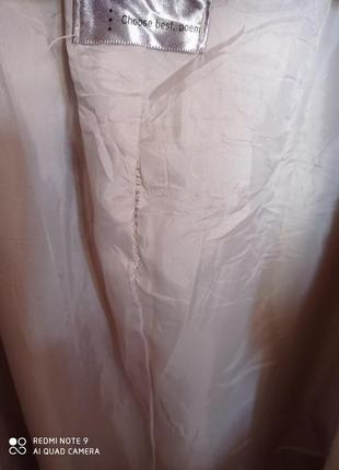 Р3. женское молочное пальто двухбортное під ламу10 фото