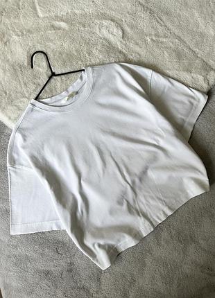 Белая плотная футболка h&amp;m