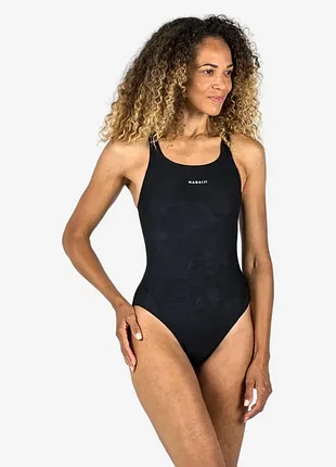 Купальник слитный женский kamyleon 500 geol черный nabaiji decathlon