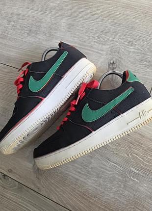 Кросівки чоловічі nike air force чорні з зеленим