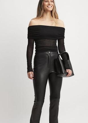 Брюки zara s еко шкіра