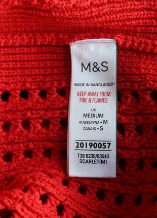 Красный свитер в дырку m&amp;s сетчатый 4