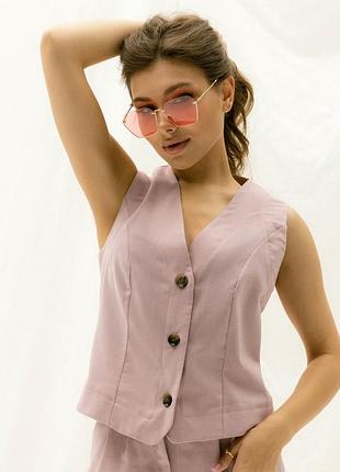 Розовый женский жилет xxl-3xl