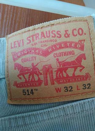 Джинсы микровельвет мужские levi strauss оригинал. р.32 (48-50) высокий рост.