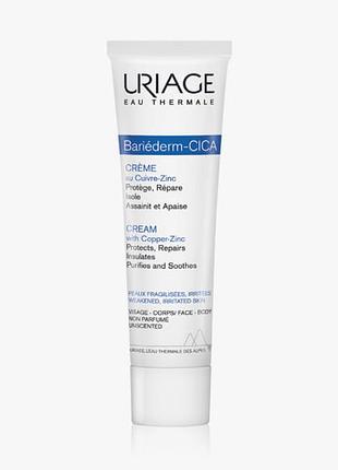 Репаратний крем із вмістом міді та цинку з пантенолом uriage bariederm cica-cream with copper-zinc
