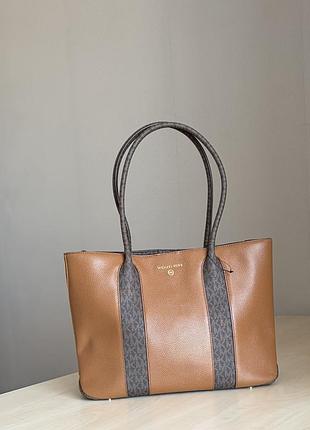Шопер жіночий michael kors коричневий шкіряний