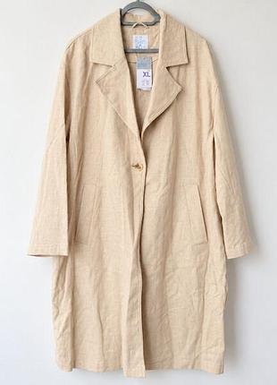 Льняний тренч плащ primark 4