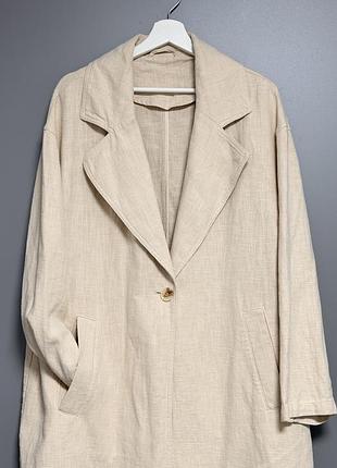 Льняний тренч плащ primark 2